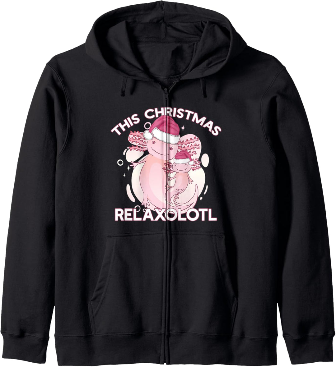 THIS CHRISTMAS RELAXOLOTL Santa Axolotl Meme Kapuzenjacke