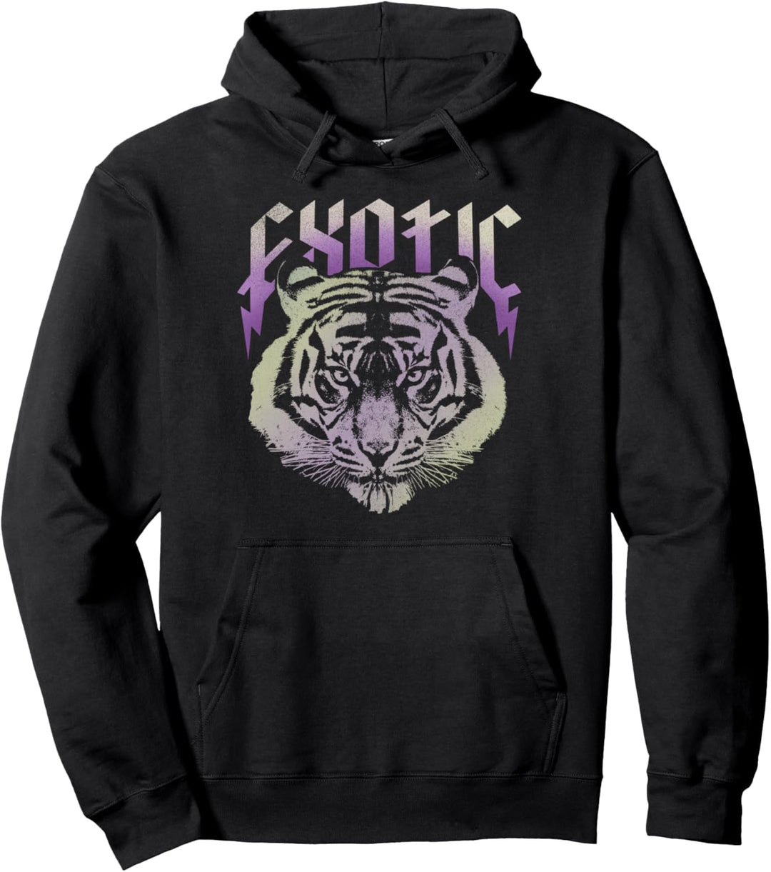 Exotic Tiger Big Face Pullover Hoodie