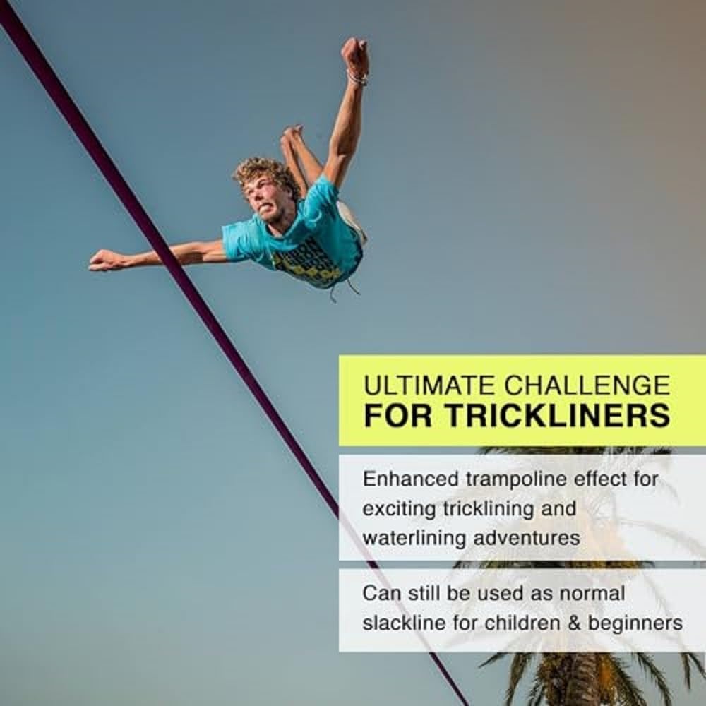 Gibbon Slacklines SurferLine | 30m Trick & Waterline Set | Inkl. Ratschenschutz & TreeWear | Einfach
