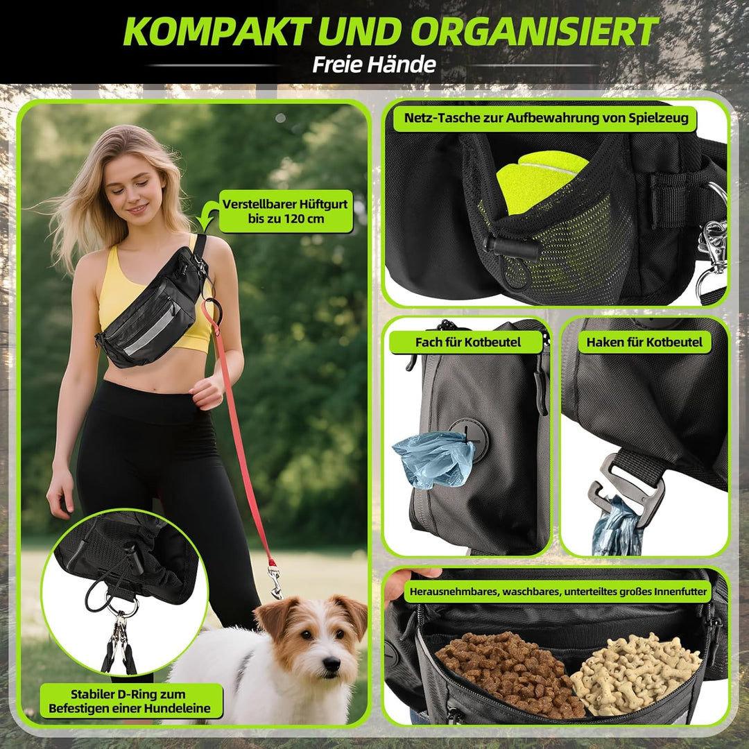 Bauchtasche Hundetraining Leckerlitasche für Hunde wasserdichte Futterbeutel Hundetraining mit Kotbe