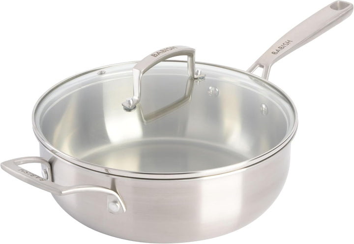 Babish 12-Piece Mixed Material (Stainless Steel, Carbon Steel, &amp; Aluminum) Cookware Set W/Baking She