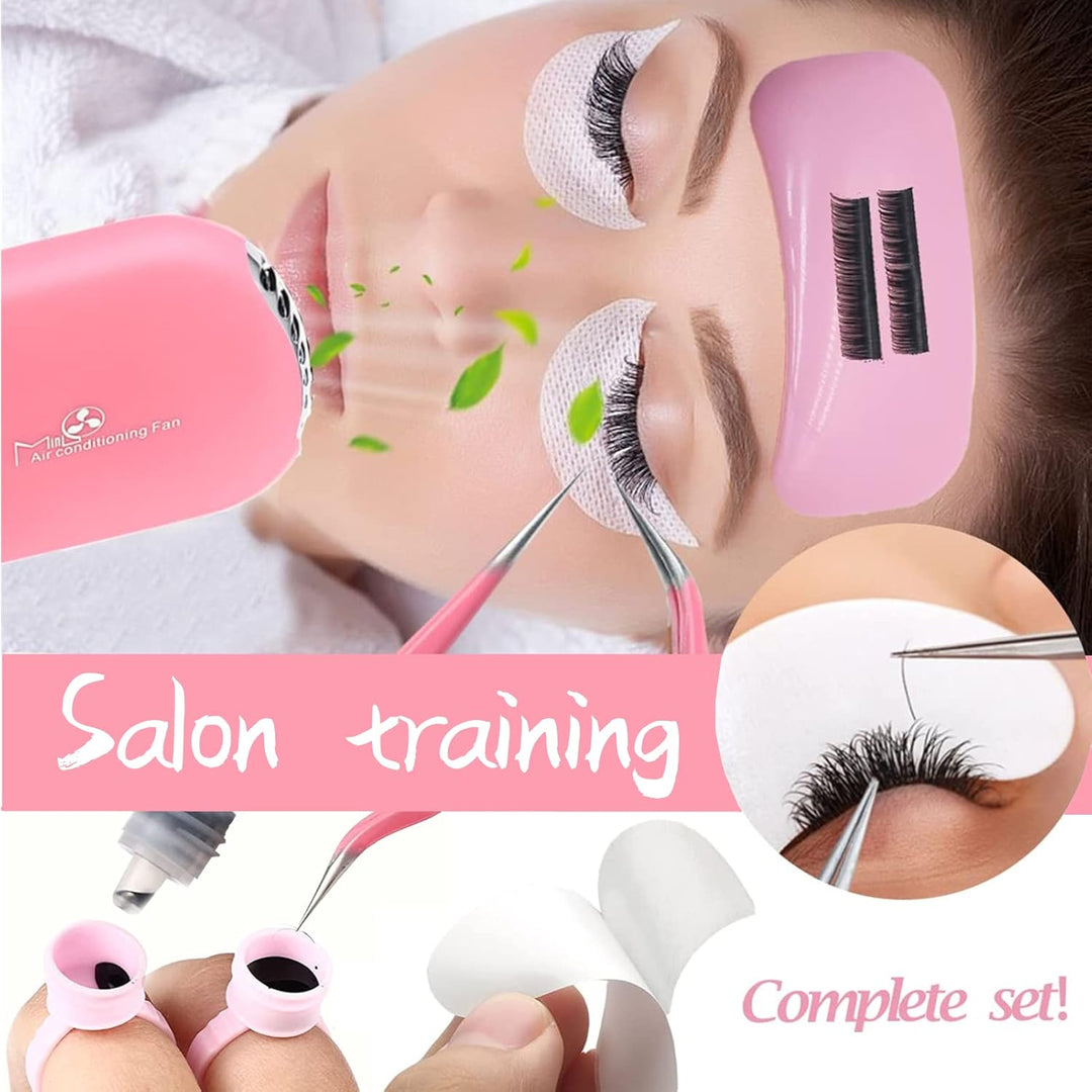 Zubehör für Wimpernverlängerung, Falsche Wimpern Pfropfen Starter Set mit Einsteigerpraxis Pfropfen