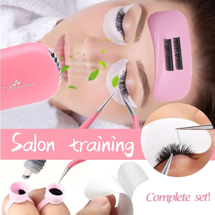 Zubehör für Wimpernverlängerung, Falsche Wimpern Pfropfen Starter Set mit Einsteigerpraxis Pfropfen