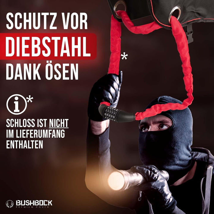 BUSHBOCK® Premium Deichselhaube aus Oxford 600D Material mit PU Beschichtung und Reflektoren. Univer