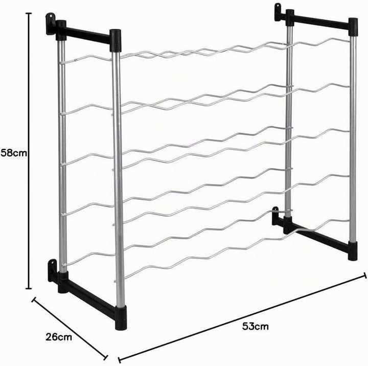 Metaltex 383730099 Flaschenregal für 30 Flaschen 58 x 26 x 53 cm Barolo, Für 30 Flaschen