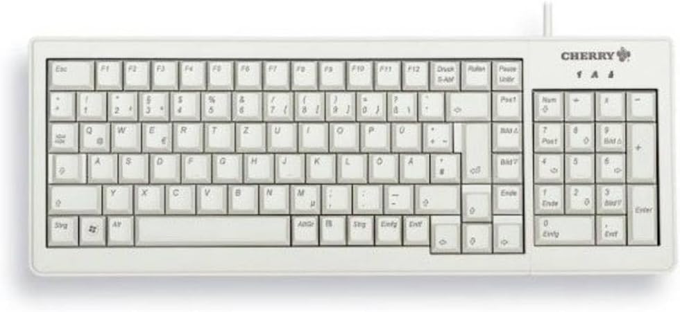 CHERRY G84-5200 Compact Keyboard, Deutsches Layout, QWERTZ Tastatur, kabelgebundene Tastatur, kompak