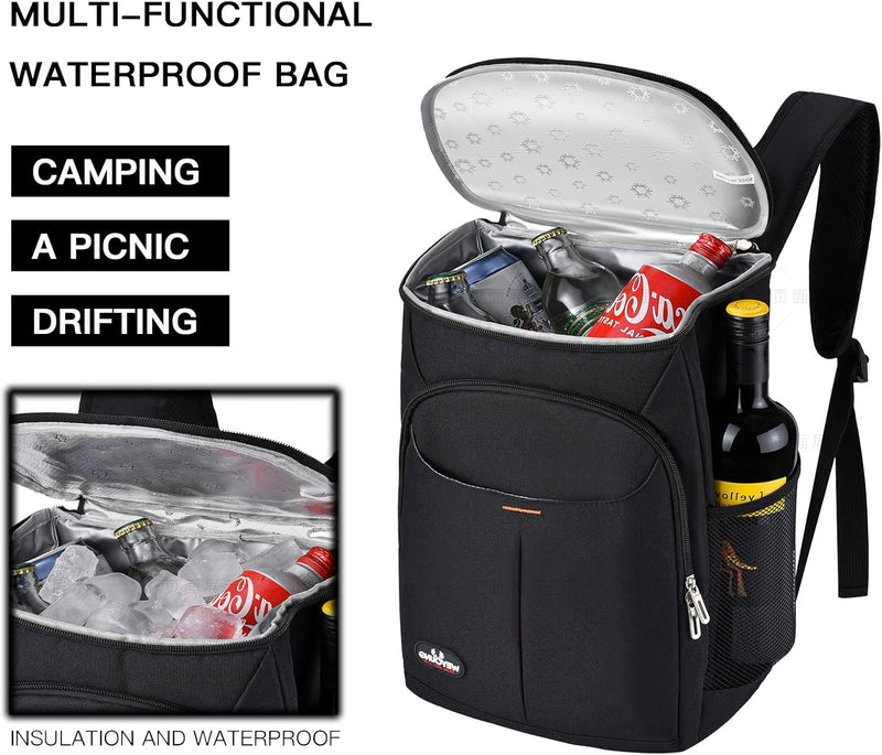 QINGLOU 25L Kühl Rucksack Kühlrucksack Kühltasche Picknicktasche Gross Isoliert isolierte Kühltasche