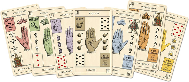 Grimaud Le Nouveau Jeu de la Main Cartomancie – Set mit 84 Karten