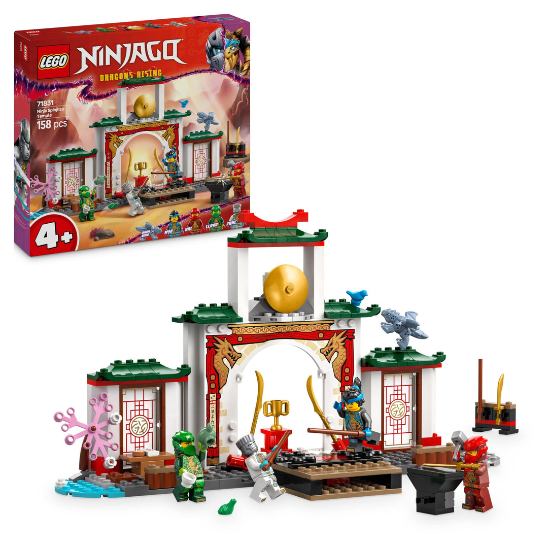 LEGO NINJAGO Spinjitzu-Tempel der Ninja - Spielset mit 4 Minifiguren und 1 Drachen Figur - Bauset -