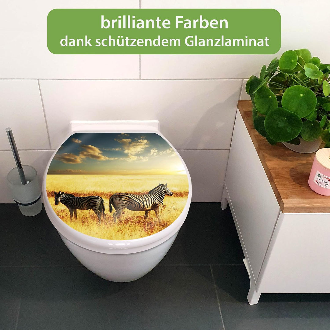 banjado Toilettendeckel mit Absenkautomatik 44,5x37cm - Soft Close Toilettensitz - WC Sitz mit Absen