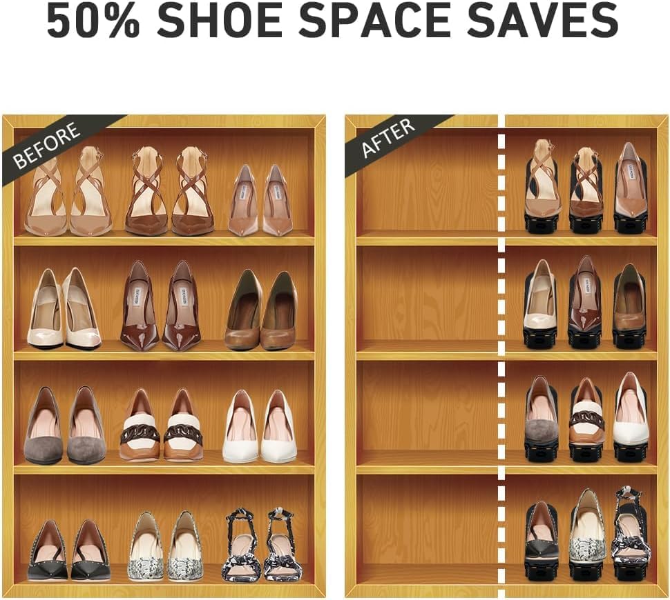 20 Stück Schuhstapler Platzsparend, Einstellbare Schuhstapler,Doppelschicht Schuhregal schuhregal fü