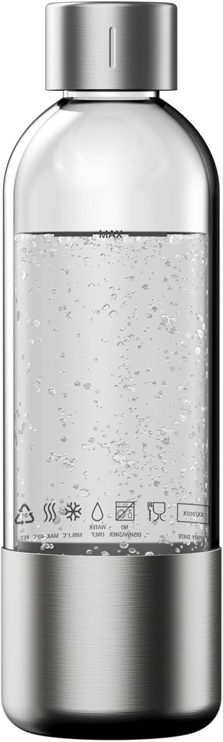 WMF Element One Sprudelwasserflasche – Original Sprudel-Ersatzflasche aus High-Quality PET, kompatib