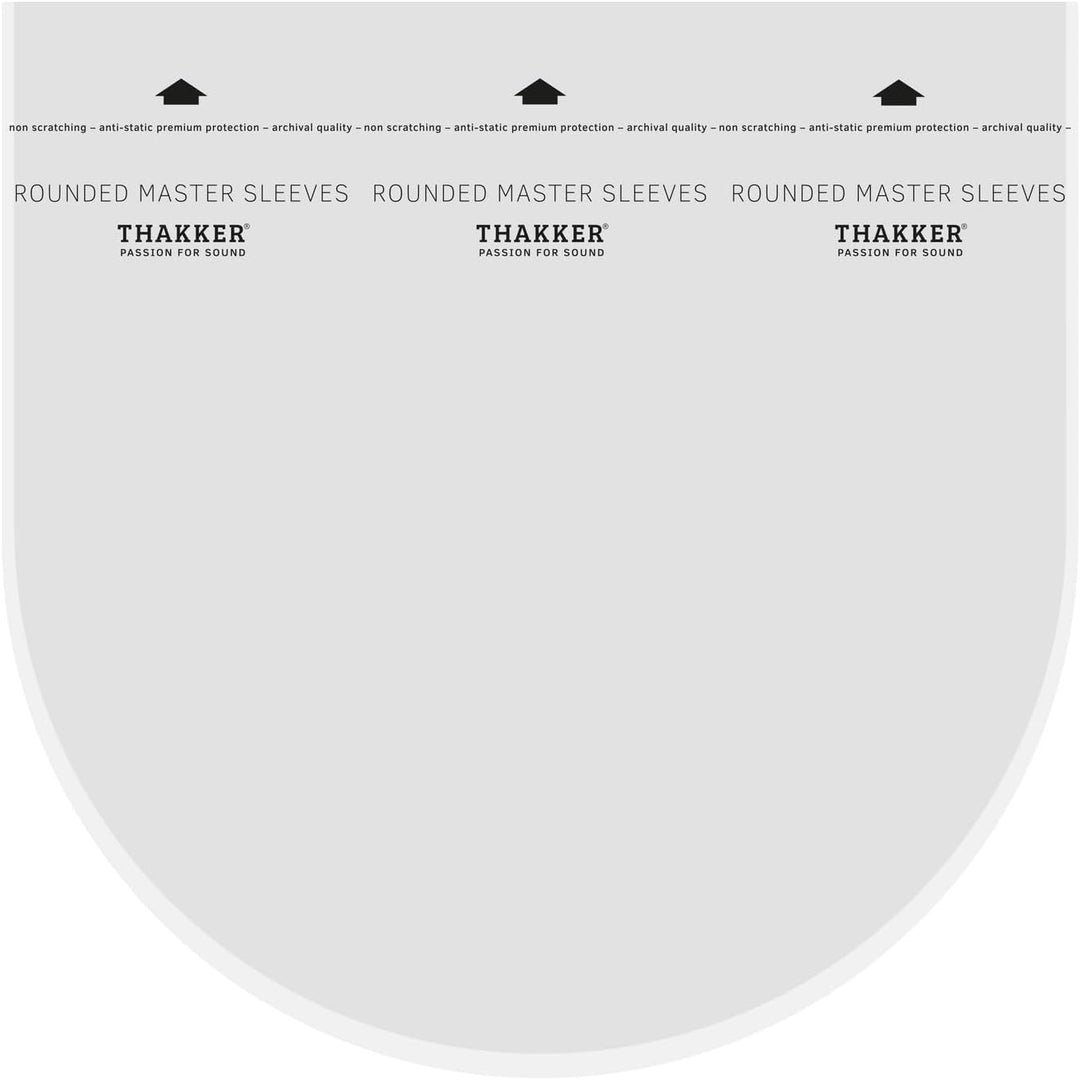 THAKKER Rounded Master Sleeves 12' - 100 halbrunde Schallplatten Innenhüllen für 12 Zoll Vinyl | ant