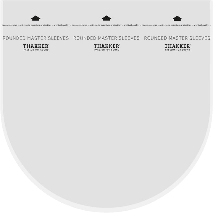 THAKKER Rounded Master Sleeves 12' - 100 halbrunde Schallplatten Innenhüllen für 12 Zoll Vinyl | ant