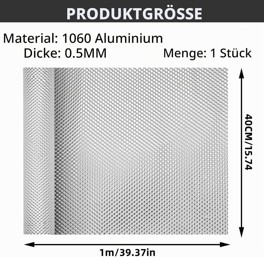 Auto Hitzeschutzblech Auspuff Hitzeschutzmatte 100cm × 40cm Hitzeschutzplatte Aluminium Hitzeschutz