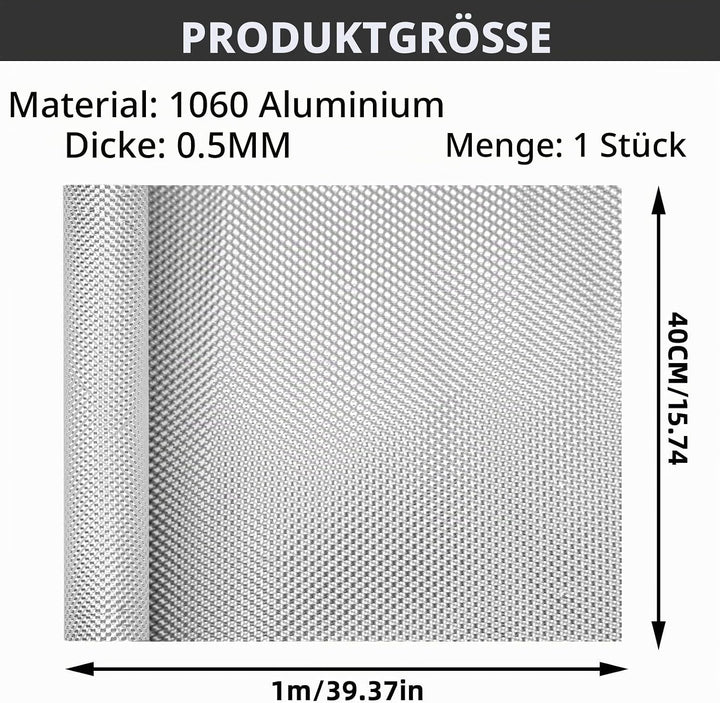 Auto Hitzeschutzblech Auspuff Hitzeschutzmatte 100cm × 40cm Hitzeschutzplatte Aluminium Hitzeschutz