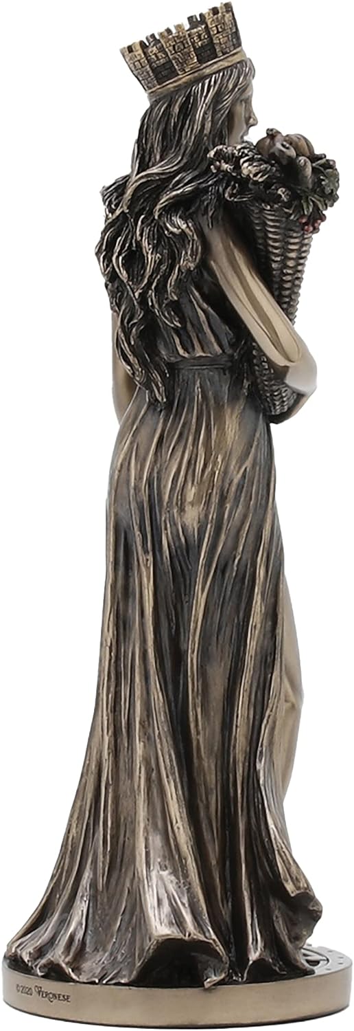 Veronese Design Fortuna Statue aus Kunstharz, griechische Göttin von Fotrune und Wohlstand, bronzefa