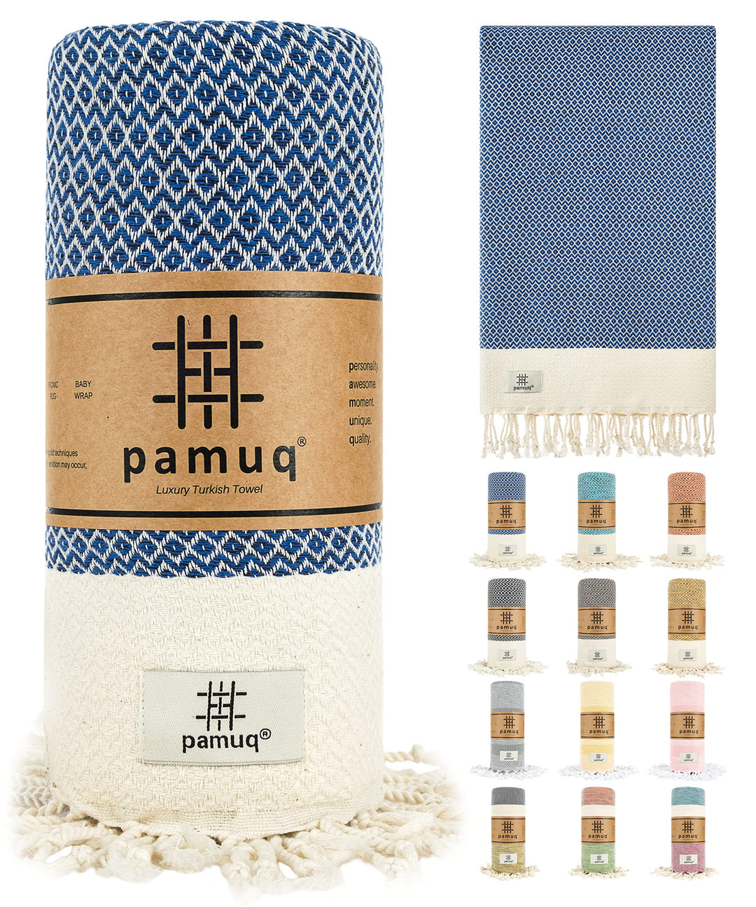 Strandtuch XXL Saunatuch Badetuch Hamamtuch Gross Baumwolle Duschtuch Pestemal Handtuch Fouta Pareo