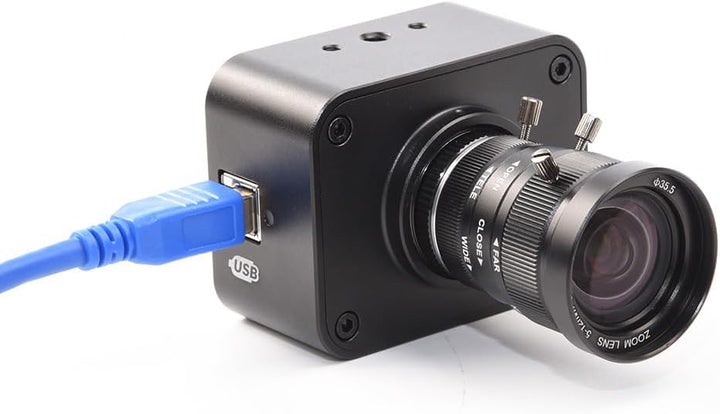 MOKOSE 4K USB Kamera, USB3.0 Webcam mit manuellem Fokus und 5-12mm-Zoomobjektiv, IMX678 1/1.8" 8MP S