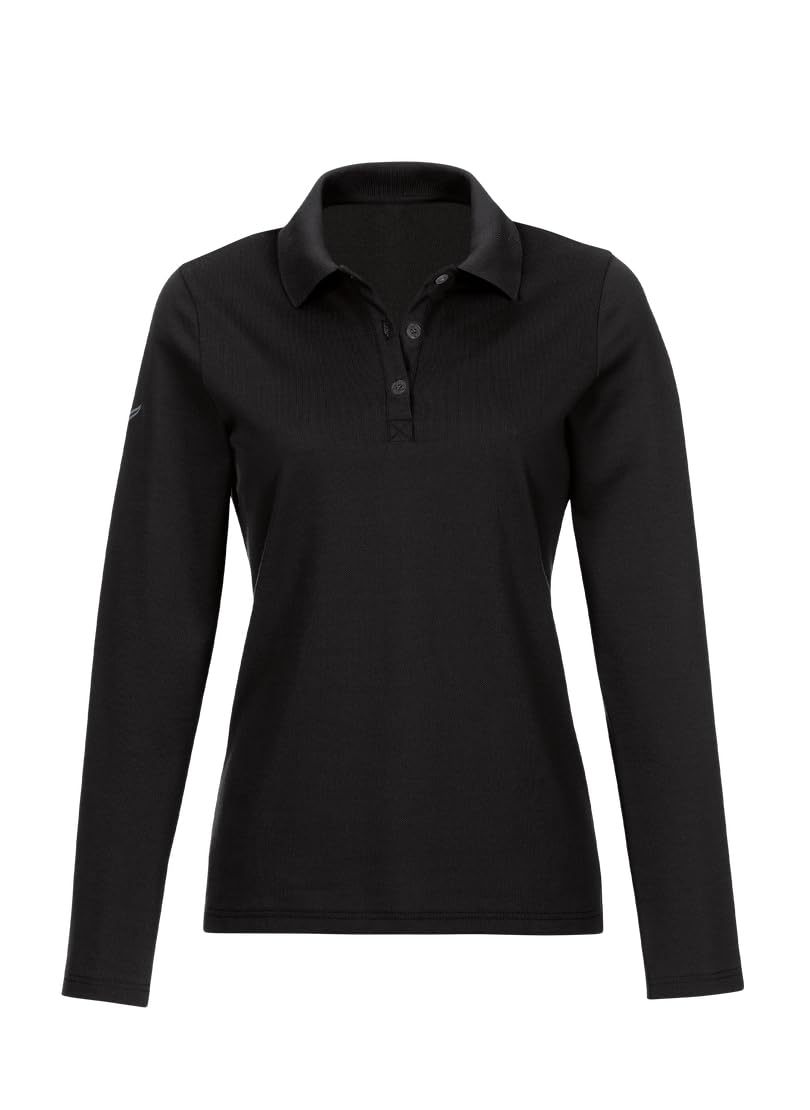 Trigema Langarm Poloshirt 3XL Schwarz, 3XL Schwarz