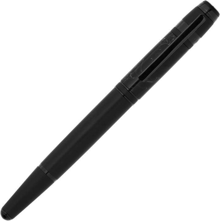 Hugo Boss Fusion Marble Füllfederhalter Messing Chrom Schwarz Federbreite: M, HSI0762A