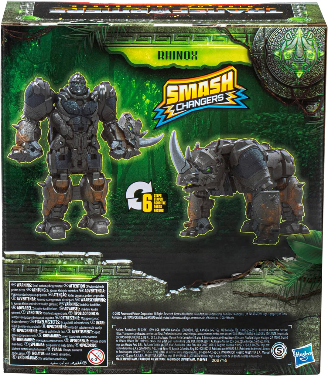 Transformers Spielzeug zum Film Aufstieg der Bestien, Smash Changer Rhinox Figur ab 6, 22,5 cm, Rhin