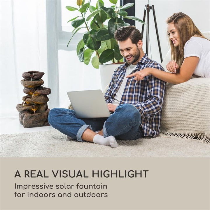 blumfeldt Savona Solarbrunnen,inkl. Solarpanel,Leistung: 2,8 Watt,Lithium-Ionen-Batterie (ca. 5h Lau