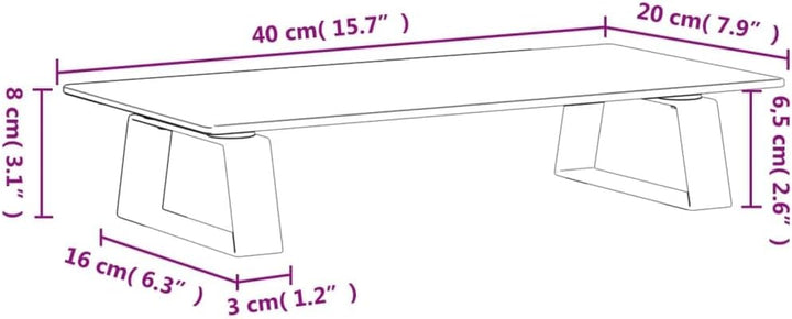 vidaXL Monitorständer, Monitorerhöhung mit Stauraum, Ständer Halterung für Monitor Laptop Drucker, S