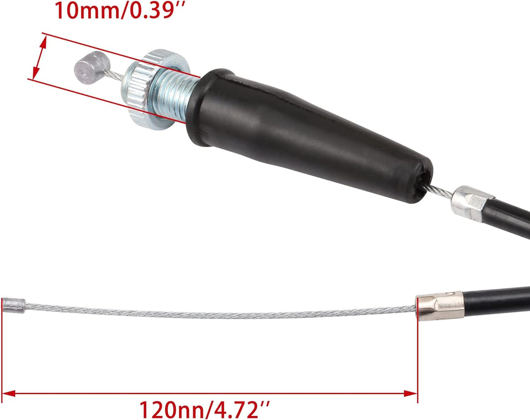 WOOSTAR 7/8" 22mm Gasgriff Griff mit 47,24" Gaszug Ersatz für 4-Takt 50ccm 110ccm 125ccm 150ccm 150c