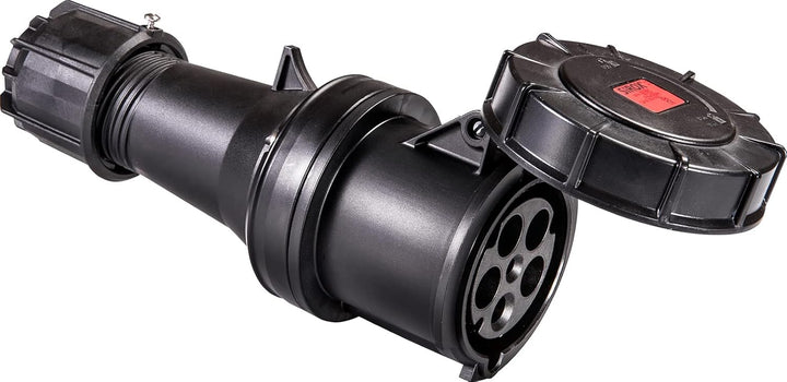 SIROX® CEE-Kupplung IP 67, 5-polig, 400 V, 6 h, schwarz Stromstärke 63 A, vernickelte Kontakte ja, P