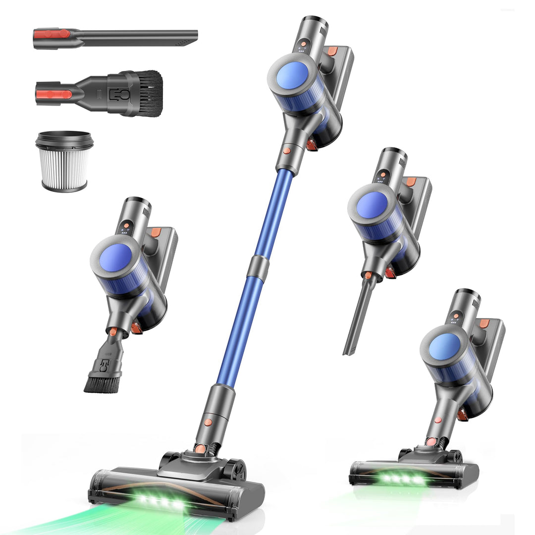 Dzaki Akku Staubsauger Kabellos 50.000 Pa, 55 Min. Laufzeit, Selbststehend, Touch Display, Anti-Tang