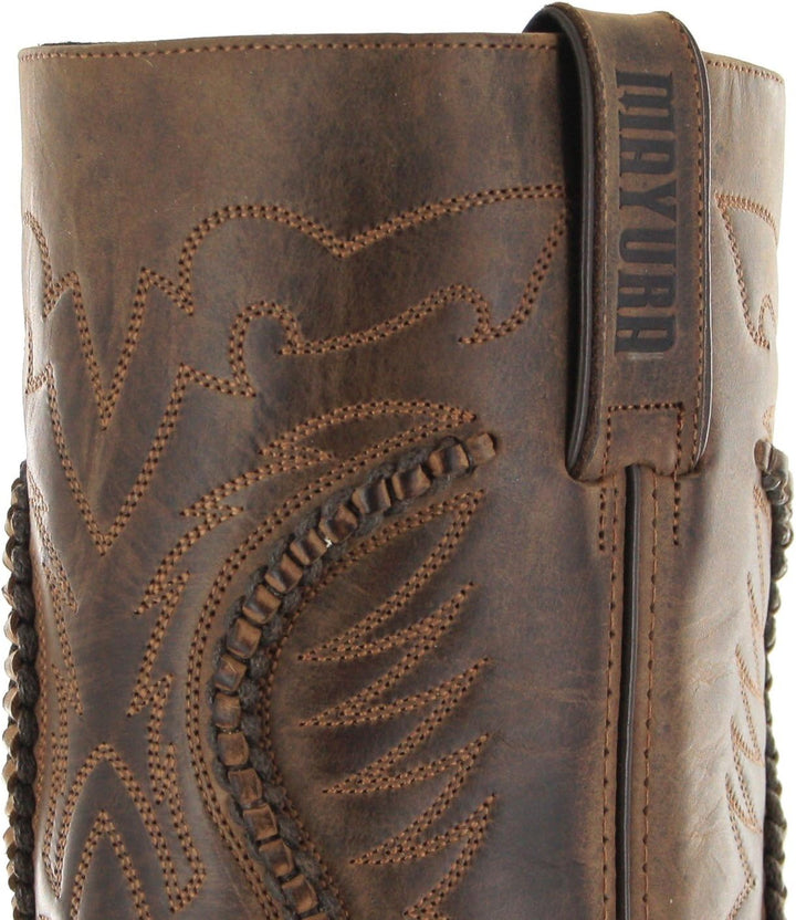 Mayura Boots Unisex Biker Boots MB002 Bikerstiefel Bikerstiefel Lederstiefel Braun 45 EU Brown Sadal