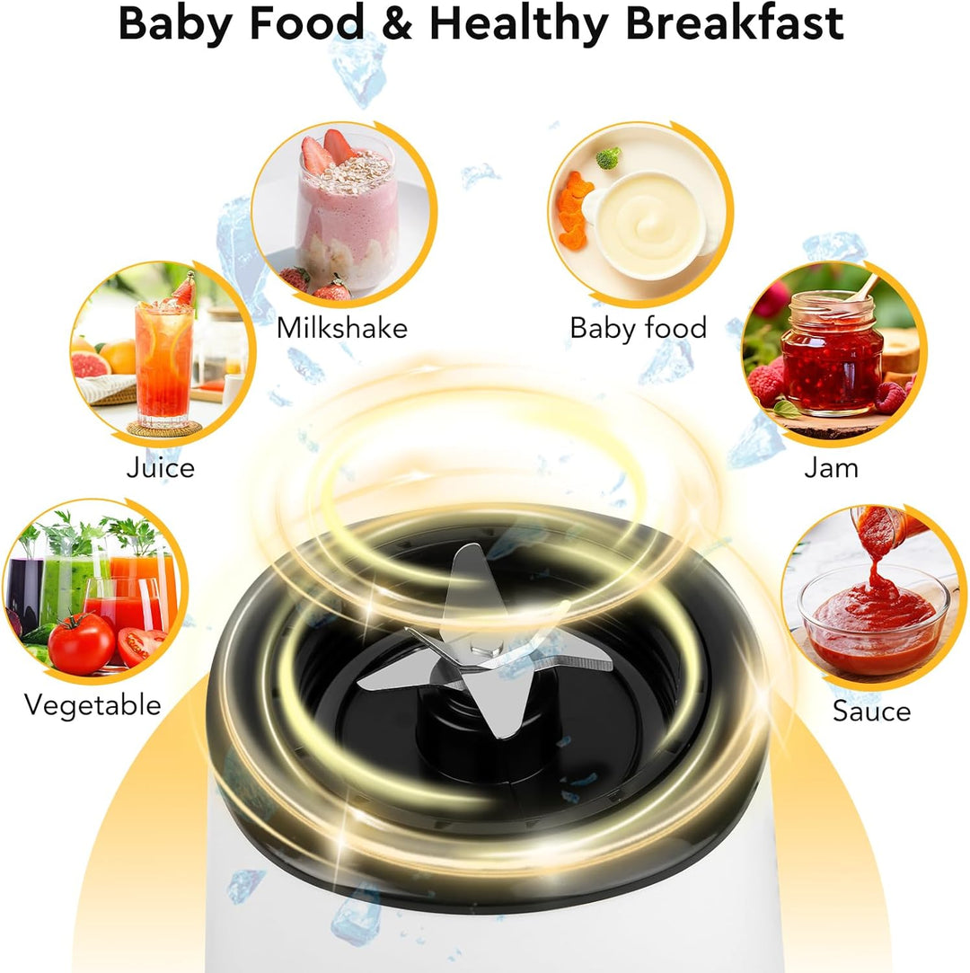 Mixer Smoothie Maker,Mini Standmixer,Smoothie Maker to go,Blender Mixer,BPA-Frei,23000RPM,Doppelbech