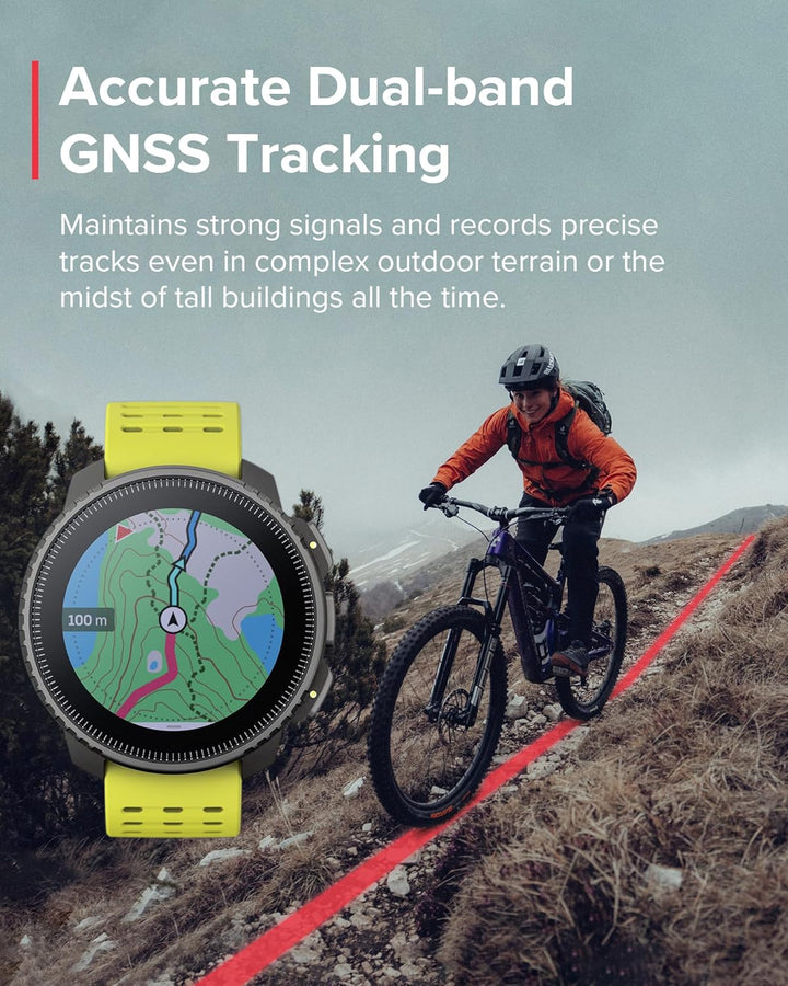 SUUNTO Vertikal: Abenteuer-GPS-Uhr, grosses Display, Offline-Karten, Solarladung Lime Black Edelstah