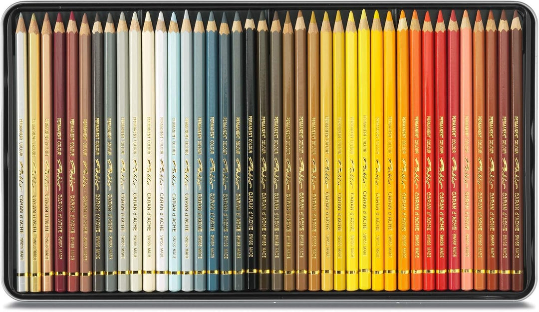 Caran d'Ache Pablo Farbstifte 80 Farben in Metalletui,666.380, Bunt, Bunt