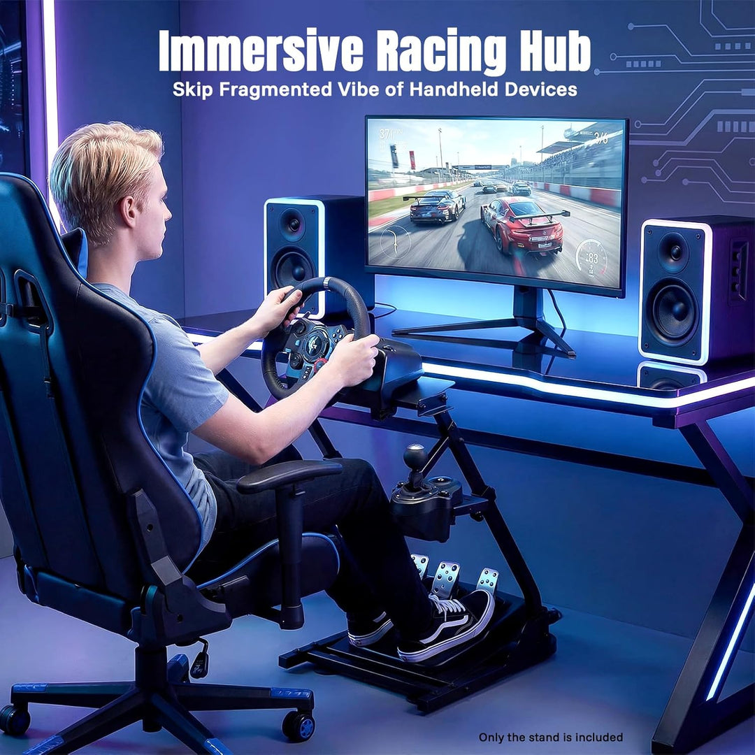 MEHOOSPVN Lenkradständer Verstellbarer & Faltbarer Simulatorständer für Lenkrad Gaming Wheel Stand R
