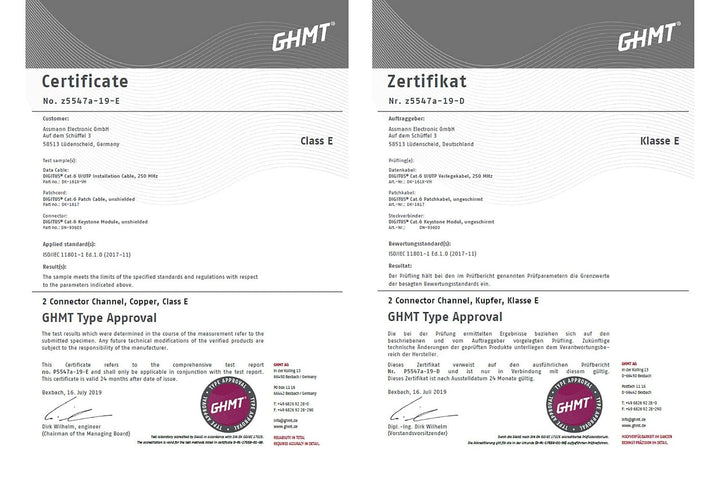 DIGITUS Netzwerkkabel Cat 6 – 100 m – U/UTP Simplex – BauPVO B2ca | LSZH Halogenfrei – AWG 23/1 – Po