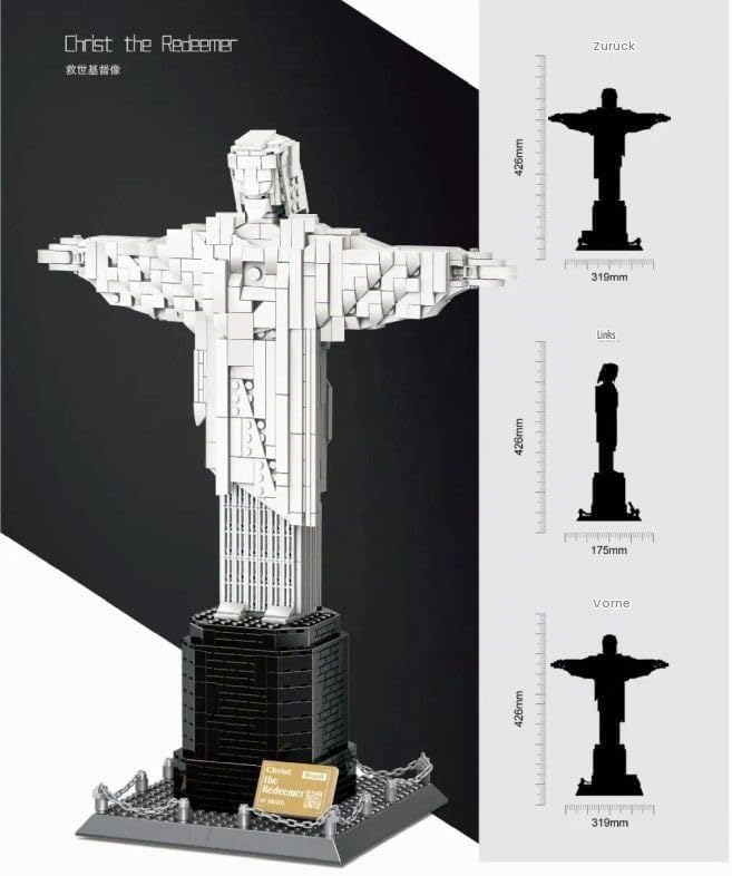 Architekturmodell zum Bauen mit Bausteinen. Christus der Erlöser. Rio de Janeiro. Christus Von Rio D
