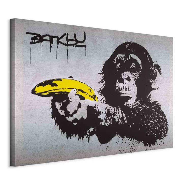 murando Akustikbild Banksy Bilder Akustikschaum Hochleistungsschallabsorber Schallschutz Leinwand 1