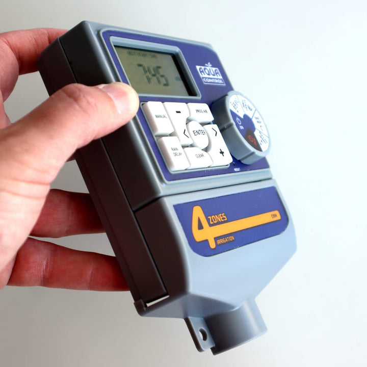 Aqua Control - Automatischer Gartenbewässerungsprogrammierer mit Transformator und LC-Display, Geeig