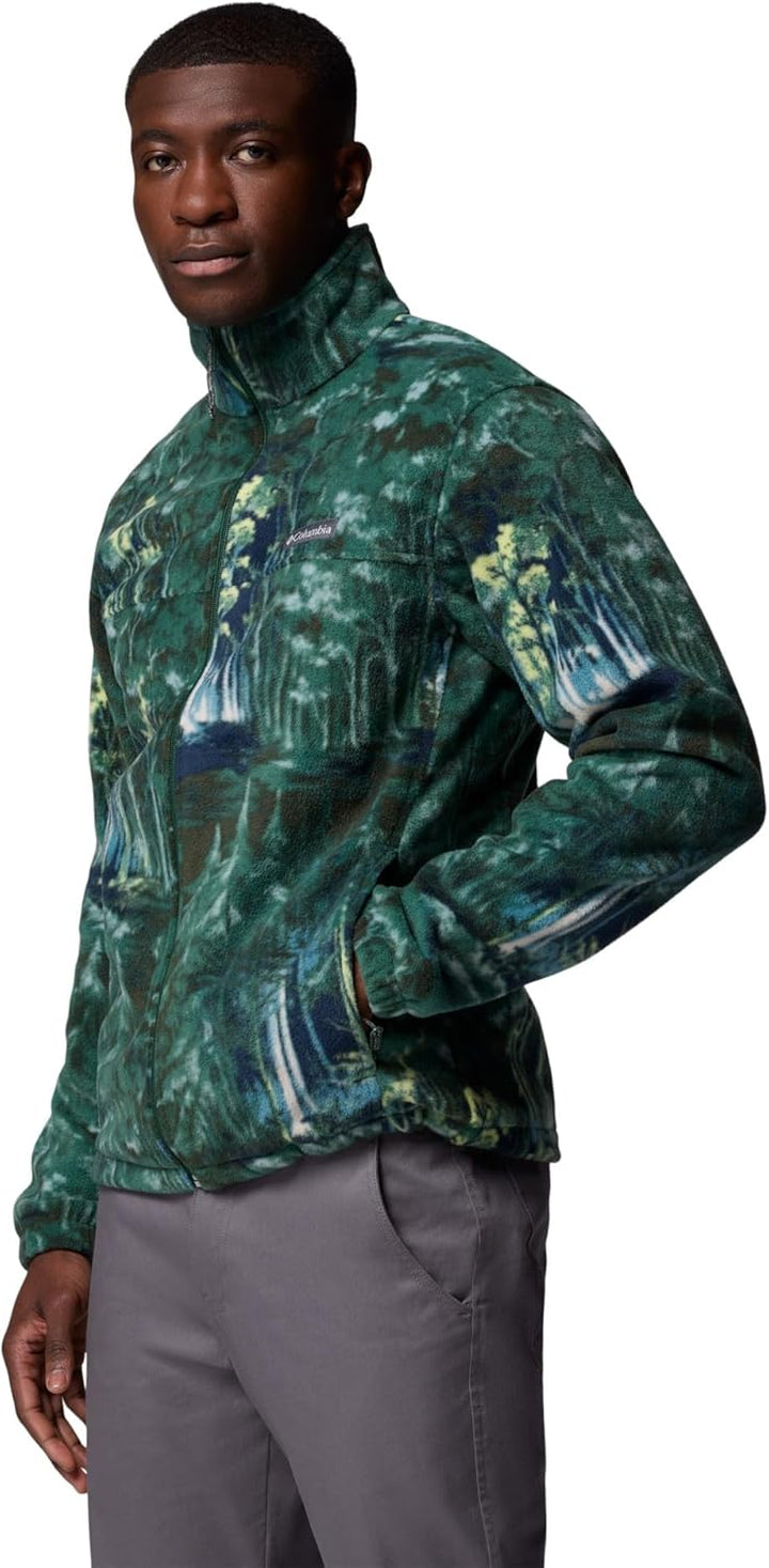 Columbia Steens Mountain bedruckte Herrenjacke L Rain Forest Deschutestrees, L Rain Forest Deschutes