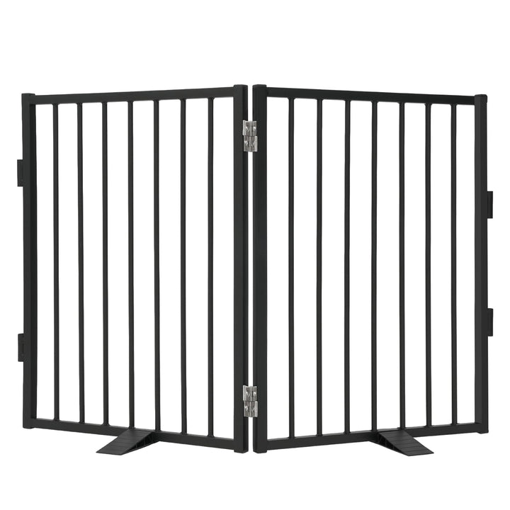 Snagle Paw Vollmetall Freistehend Absperrgitter, Indoor Hundegitter mit Bodenschonenden Stützfüssen,