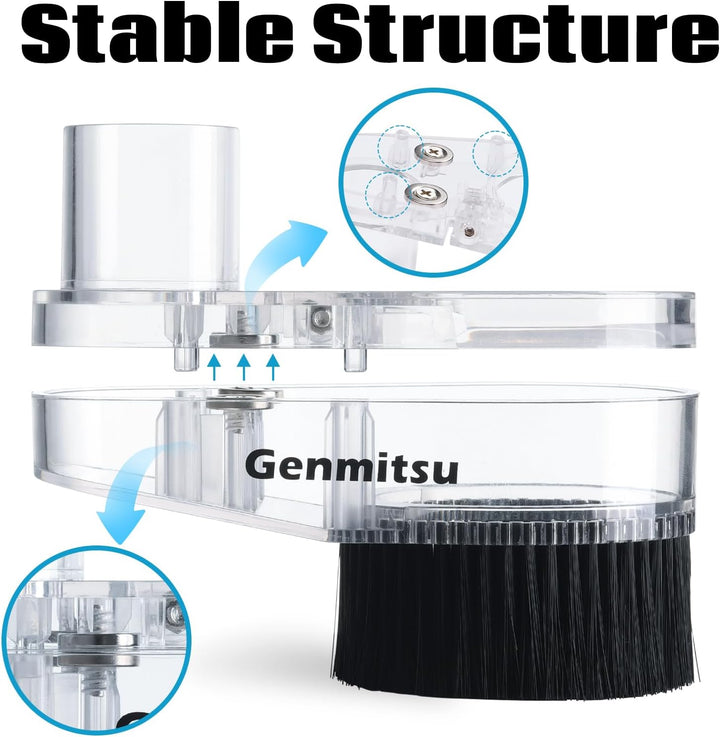 Genmitsu CNC-Staubschuh per mandrino da 65/ 69mm, Schlauchadapter-Aussendurchmesser 38 mm, rasparent