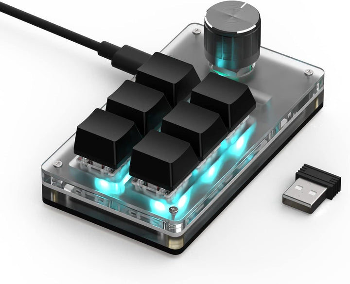 BRIMFORD Programmierbare Mini-Tastatur, programmierbar, 2,4 G, kabellos, USB-C, mechanisch, Hot-Swap