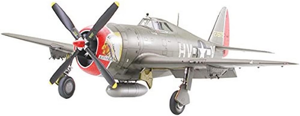 Tamiya 300061086 Militär 300061086-1:48 WWII US Republic P-47D Thunderbolt Razorback, originalgetreu