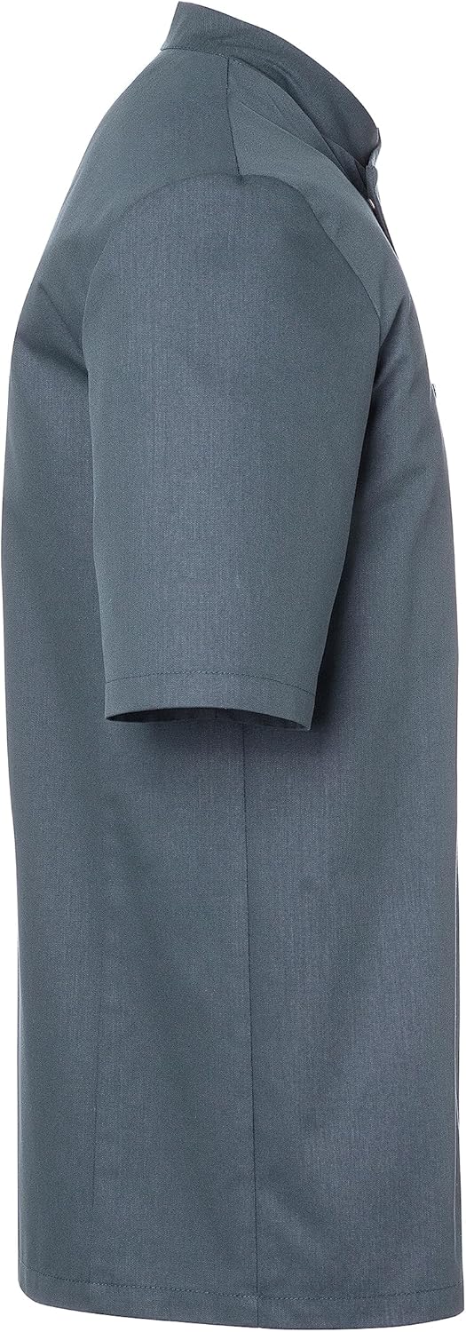 Karlowsky Herren Kochjacke Gustav Kurzarm Druckknöpfe 65% Polyester/35% Baumwolle 44 Anthrazit, 44 A