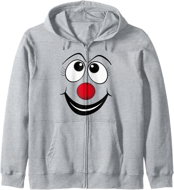Karneval Clown Gesicht Kapuzenjacke