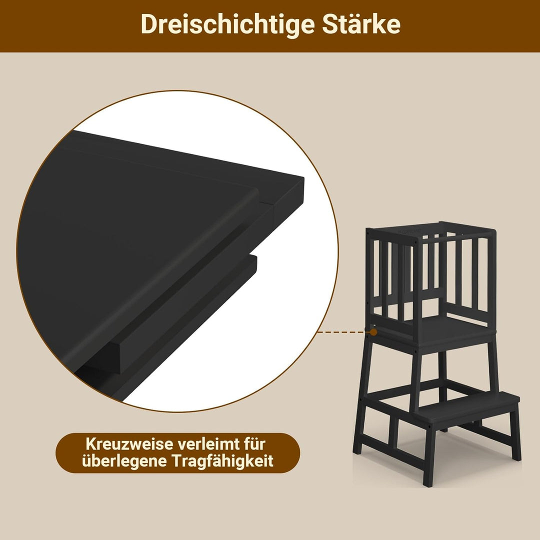 COSYLAND Lernturm ab 1 Jahr – Montessori Learning Tower für Kinder – Sicherer Kinder Lernturm ab 2 J