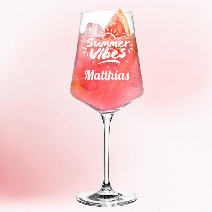 2 Gläser für Sarti Spritz mit Gravur - das Geschenk für Männer - zum Trinken von Aperol, Lillet und
