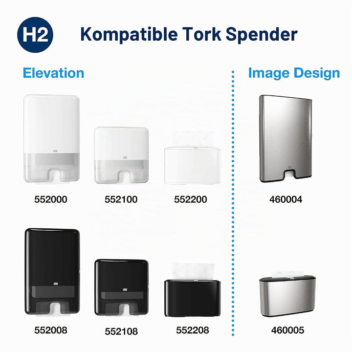 Tork Xpress extra weiche Multifold Papierhandtücher 100297 - H2 Premium umweltschonende Falthandtüch